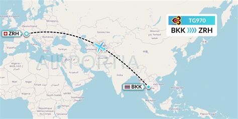 Flight history for Thai Airways flight TG970 .